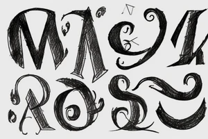 simple script, times new roman, "A²R" tattoo idea