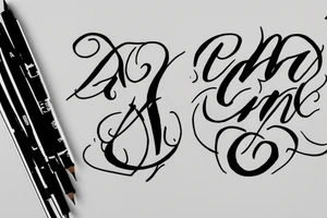 simple script, times new roman, "A²R" tattoo idea