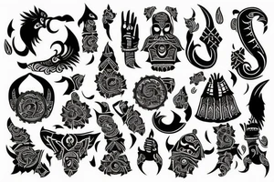 tribal tattoo with this text on it 
"Aarयन  Saaची" tattoo idea