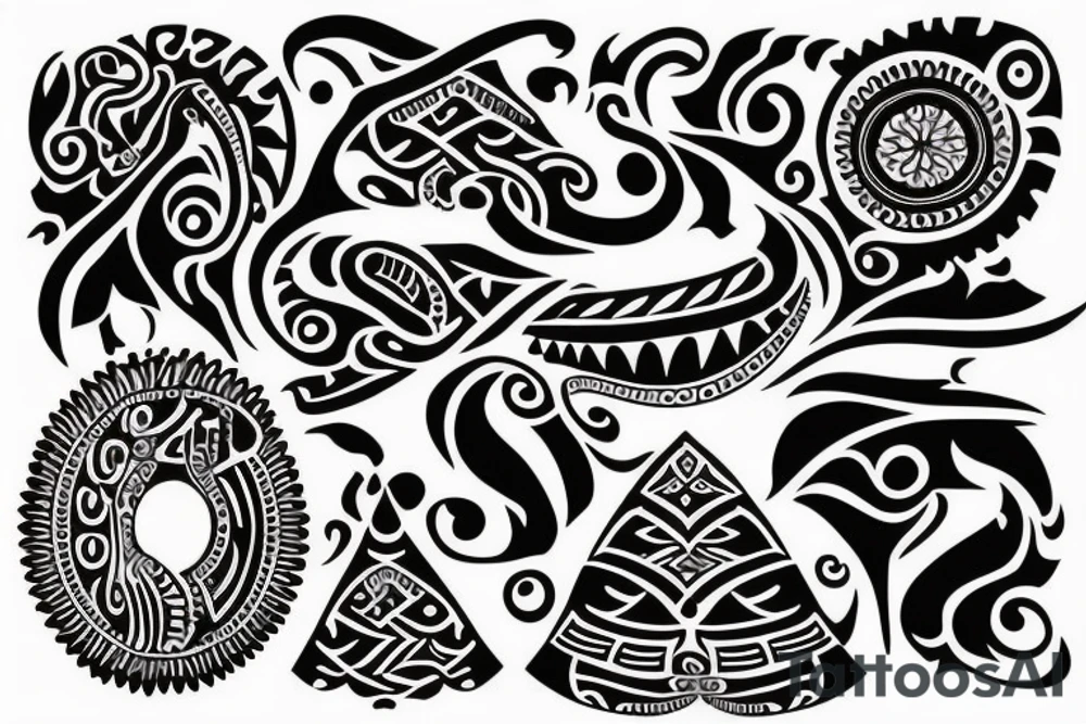tribal tattoo with this text on it 
"Aarयन  Saaची" tattoo idea