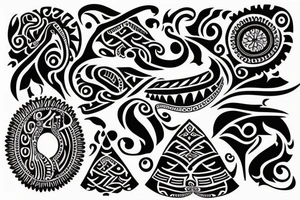 tribal tattoo with this text on it 
"Aarयन  Saaची" tattoo idea