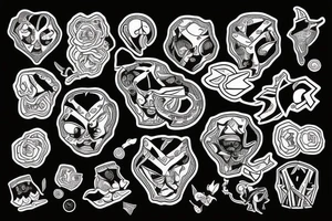 money wad with a rubber band around it tattoo idea