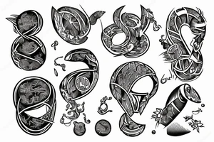 money wad with a rubber band around it tattoo idea