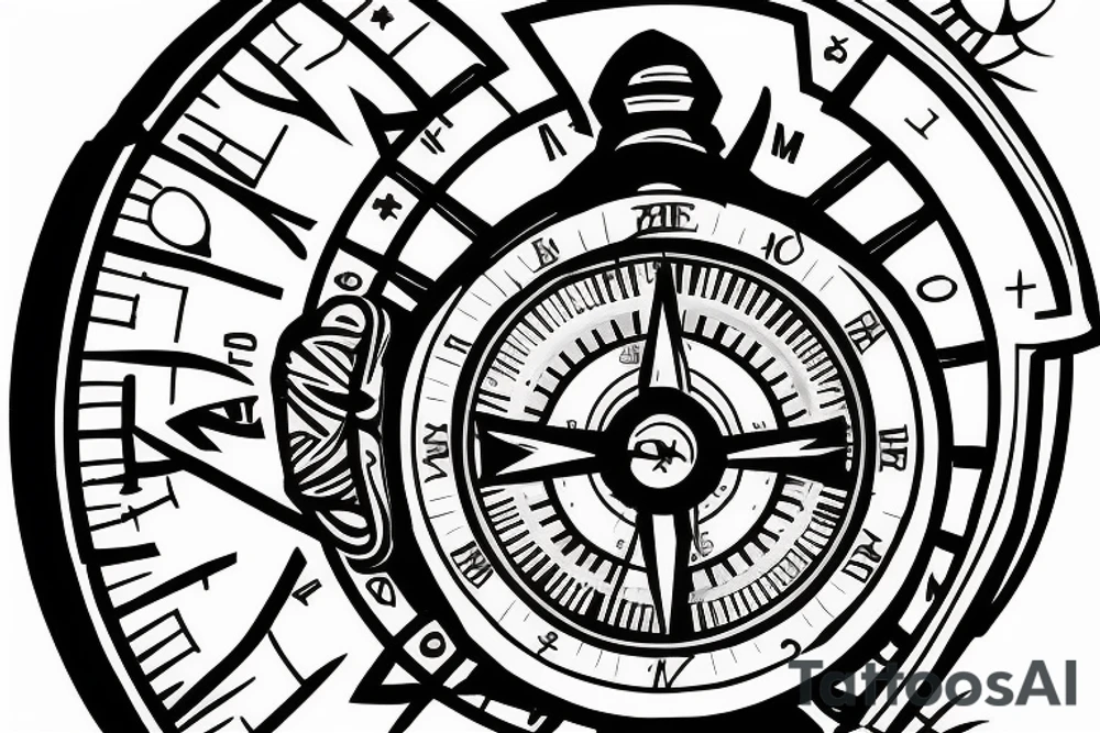 Spartan helmet, compass, timepiece, holy trinity tattoo idea Spartan helmet, compass, timepiece, holy trinity tattoo idea