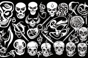 Shooting the devil in the skull tattoo idea
