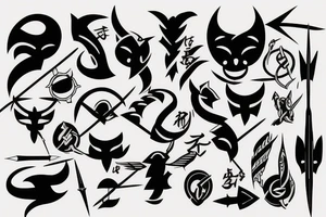 Arrow through a devil tattoo idea