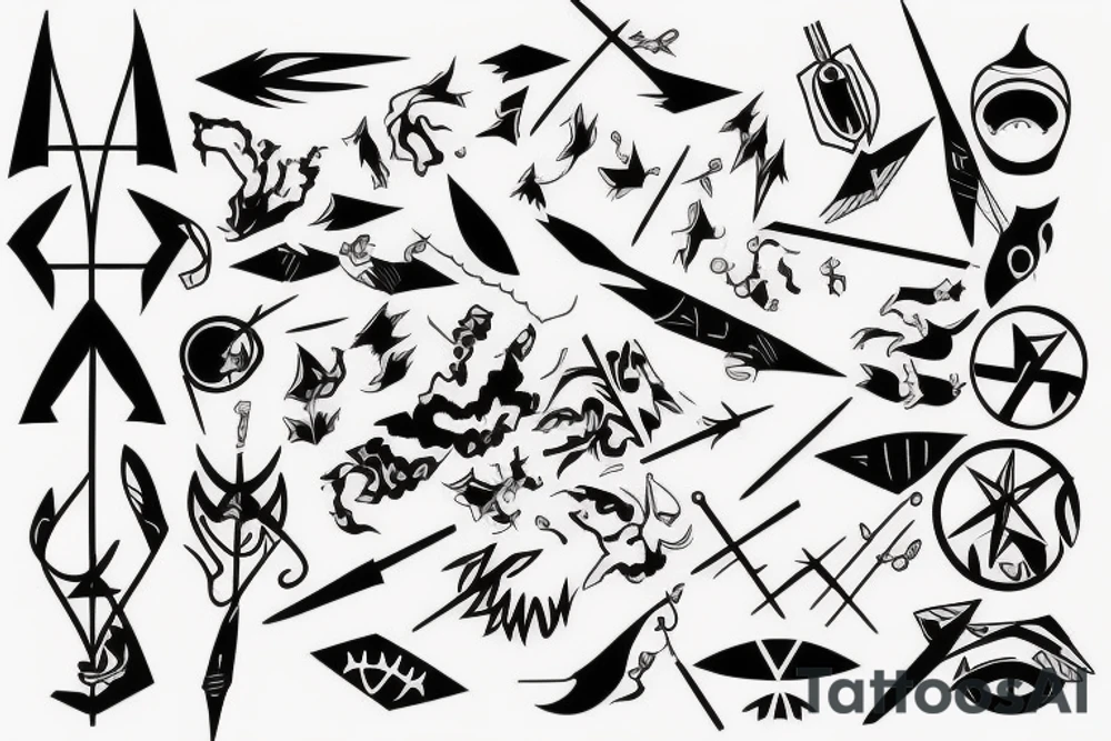 Arrow through a devil tattoo idea