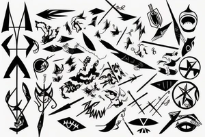 Arrow through a devil tattoo idea