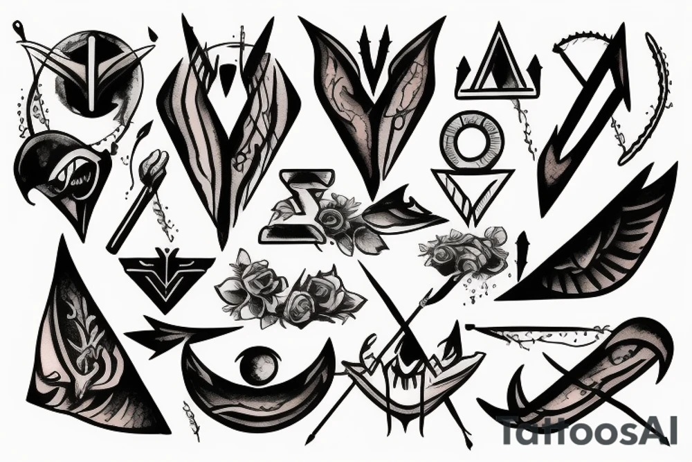 Arrow through a devil tattoo idea