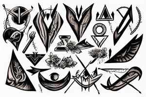 Arrow through a devil tattoo idea