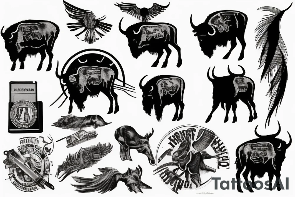 Bison tattoo idea