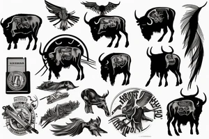Bison tattoo idea