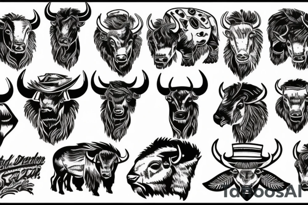Bison tattoo idea