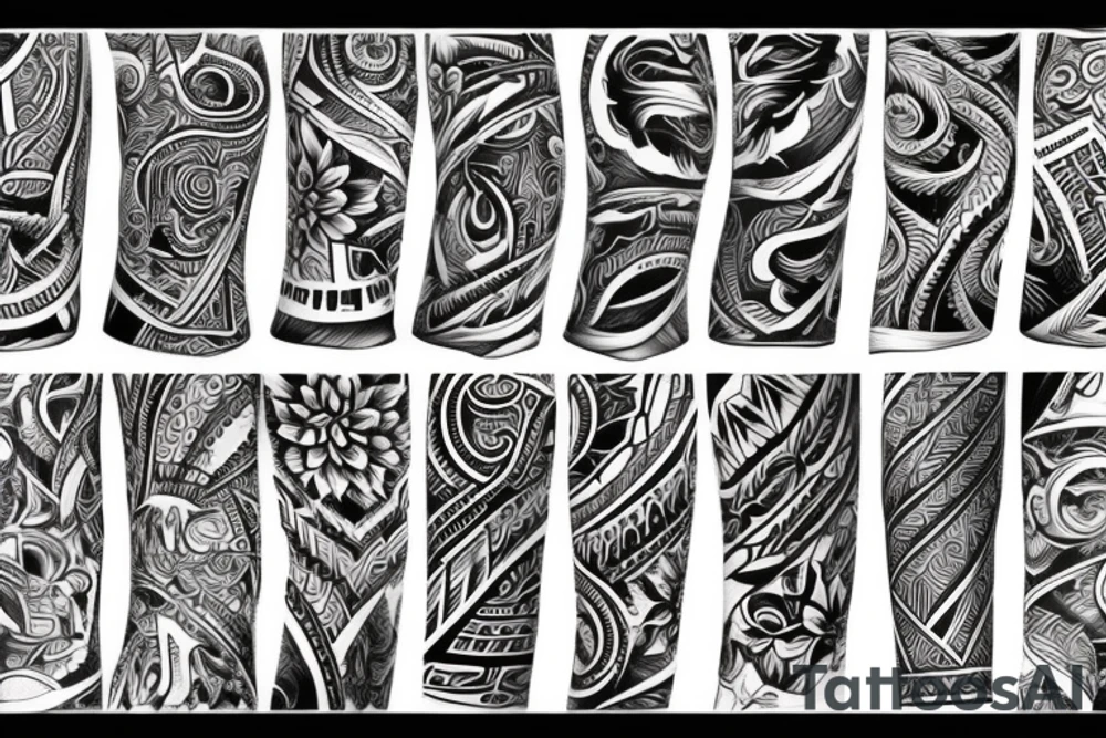 Arm sleeve tattoo idea