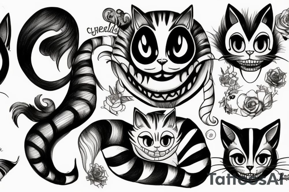 cheshire cat tattoo idea
