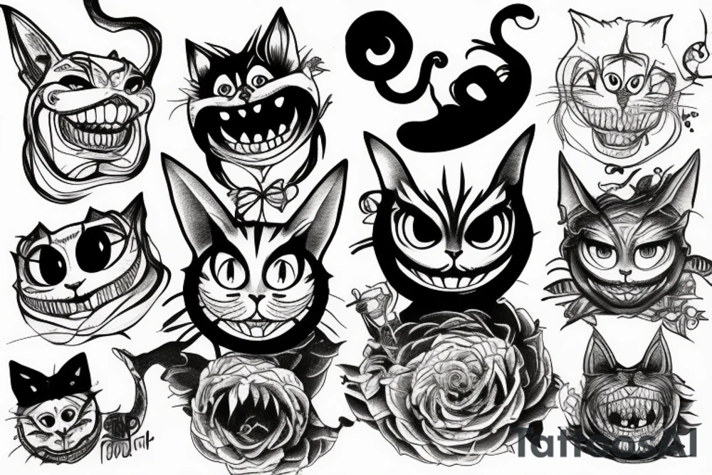 cheshire cat tattoo idea