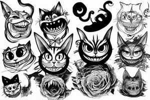 cheshire cat tattoo idea