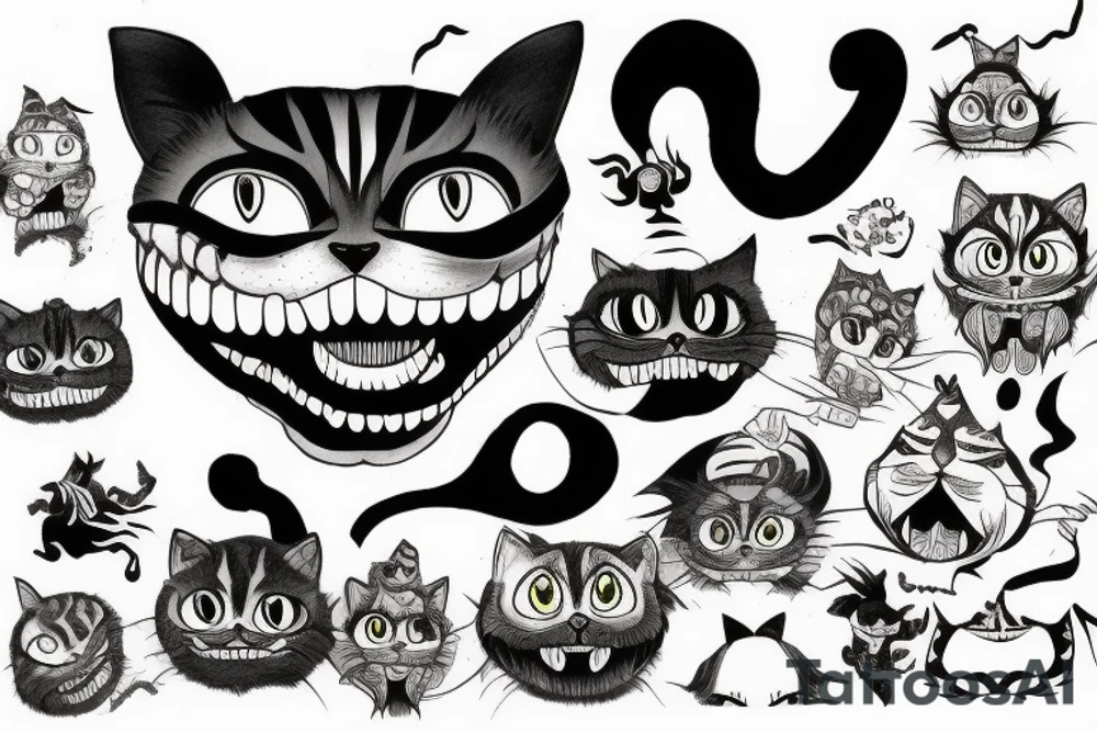 cheshire cat tattoo idea