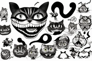 cheshire cat tattoo idea