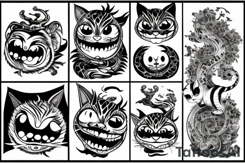 cheshire cat tattoo idea