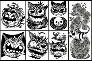 cheshire cat tattoo idea
