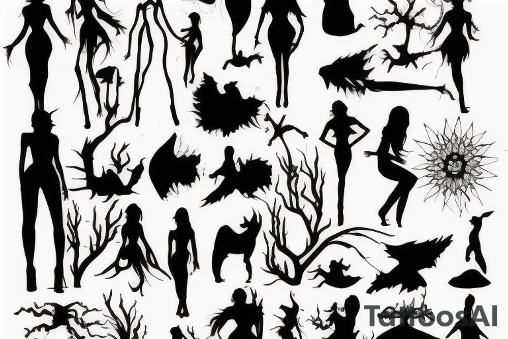 “Silhouettes in my nightmare” tattoo idea