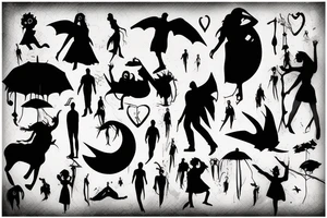 “Silhouettes in my nightmare” tattoo idea