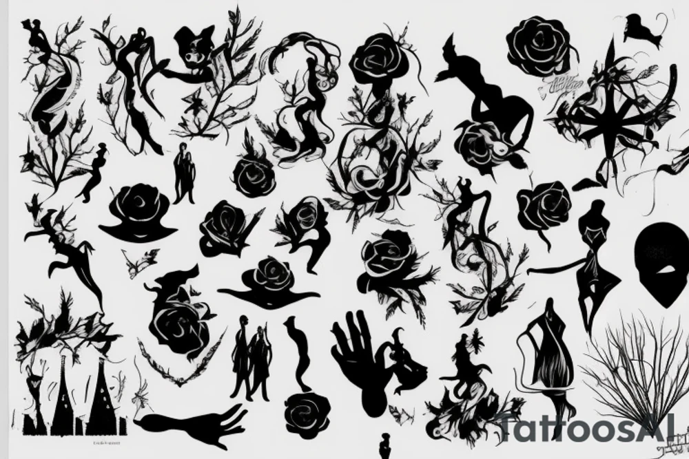 “Silhouettes in my nightmare” tattoo idea