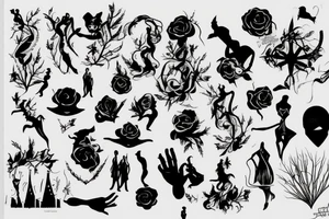 “Silhouettes in my nightmare” tattoo idea