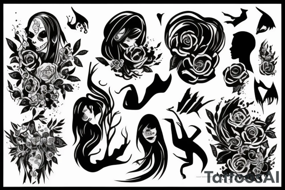 “Silhouettes in my nightmare” tattoo idea