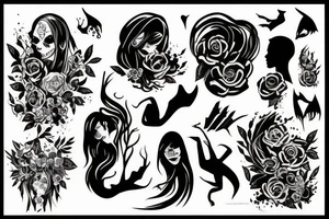 “Silhouettes in my nightmare” tattoo idea