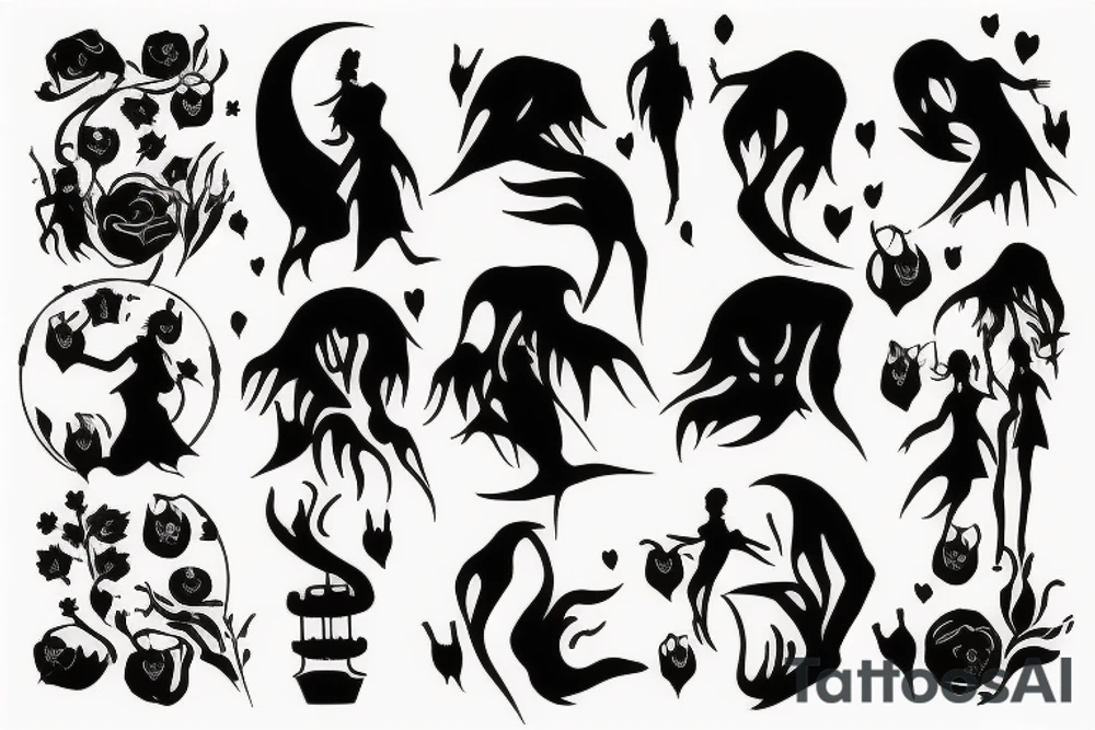 “Silhouettes in my nightmare” tattoo idea