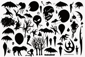 “Silhouettes in my nightmare” tattoo idea