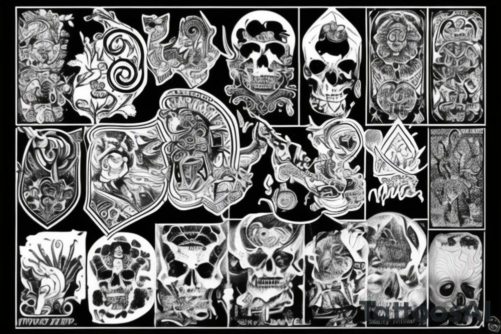 Цифры 57 от руки tattoo idea