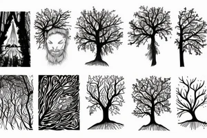 I see god in everything, the trees and pain and nights in the spring tattoo idea