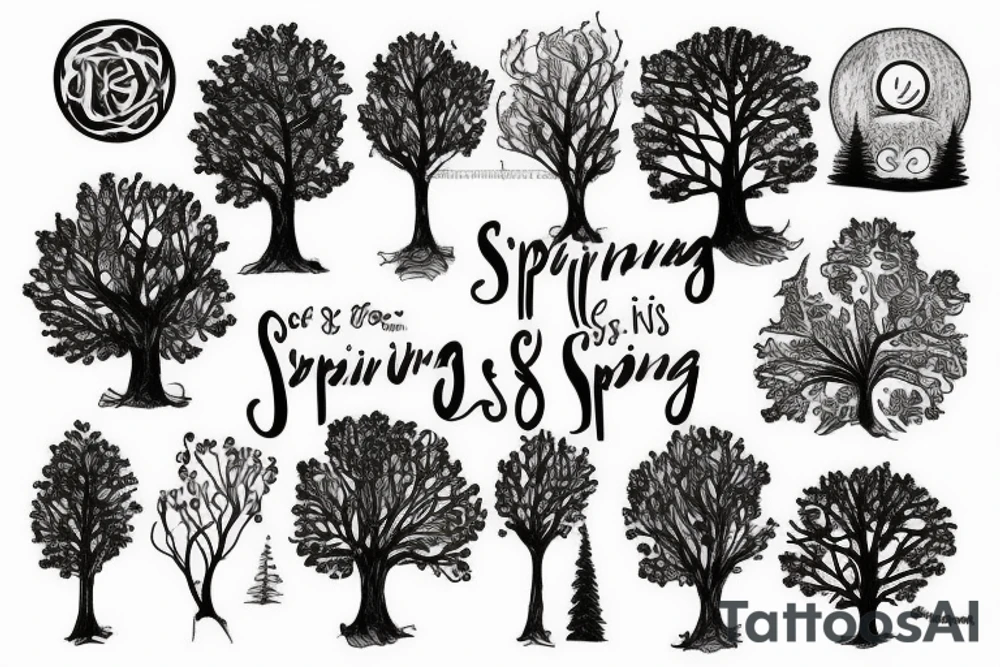 I see god in everything, the trees and pain and nights in the spring tattoo idea