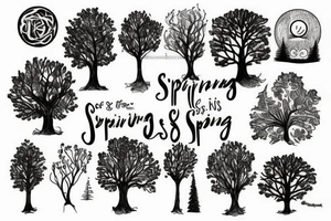 I see god in everything, the trees and pain and nights in the spring tattoo idea
