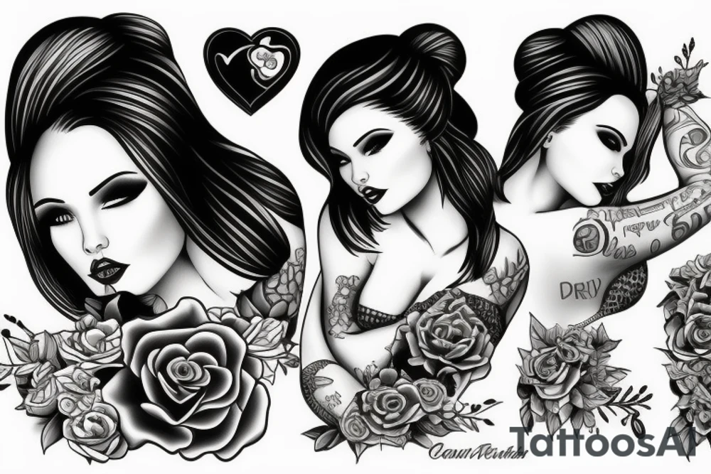 Curvy girl tattoo idea