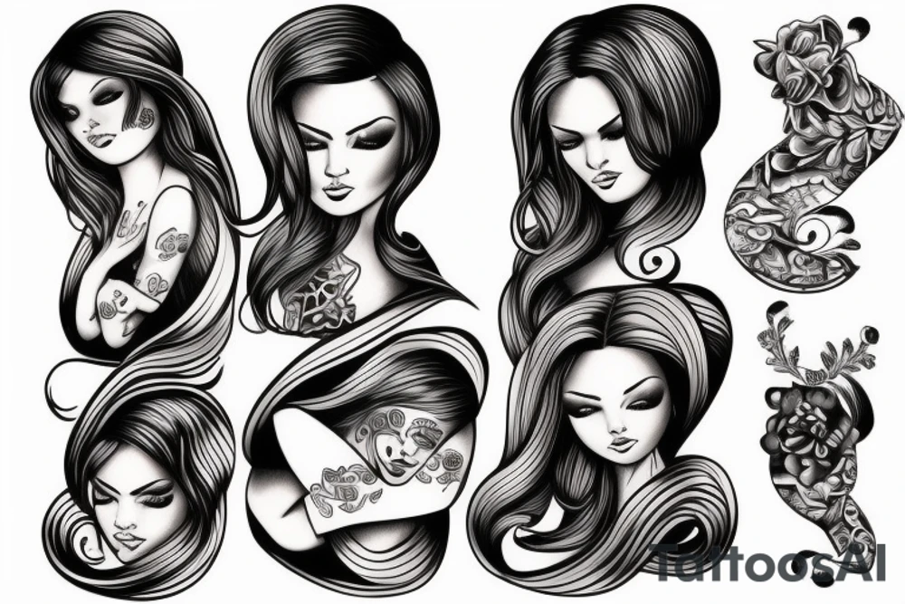 Curvy girl tattoo idea