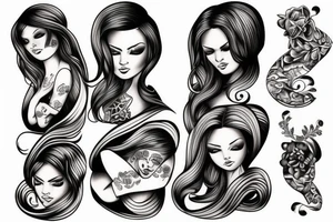 Curvy girl tattoo idea