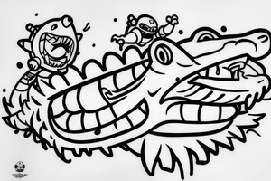 EM being crocodile MEgaman star force tattoo idea