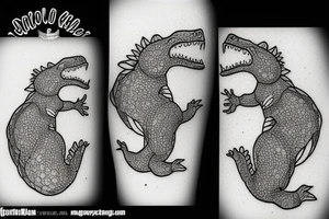 crocodile MEgaman tattoo idea