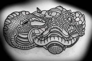 crocodile MEgaman tattoo idea