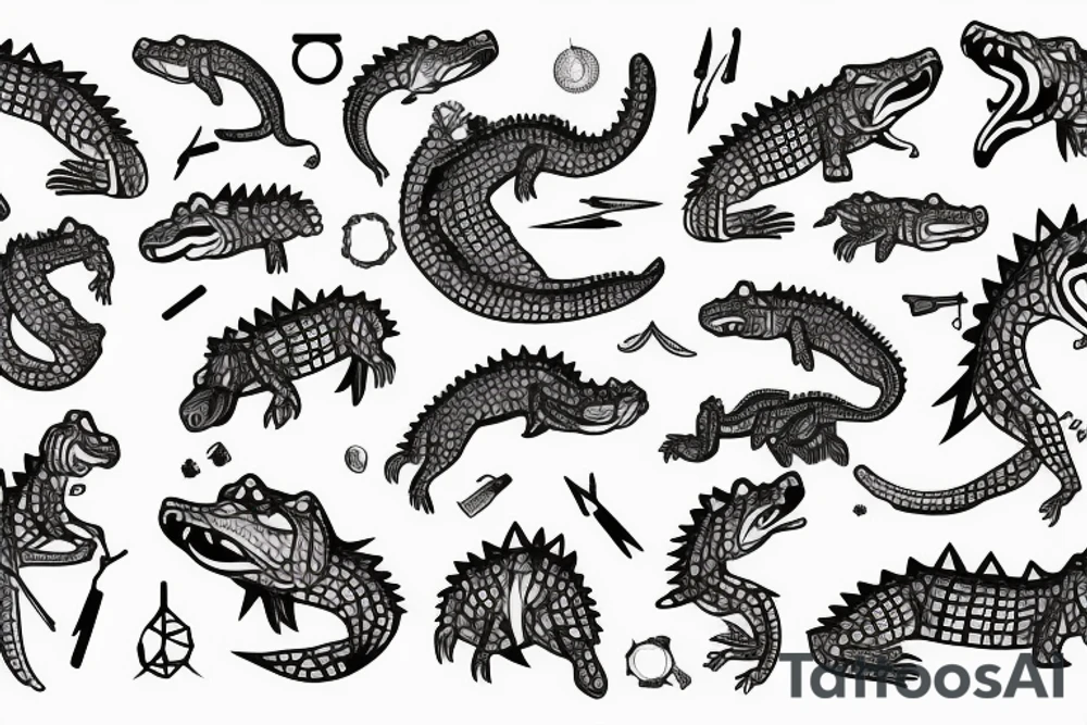 crocodile tattoo idea