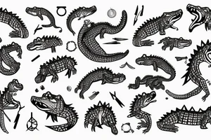crocodile tattoo idea