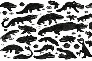 crocodile in a suit tattoo idea