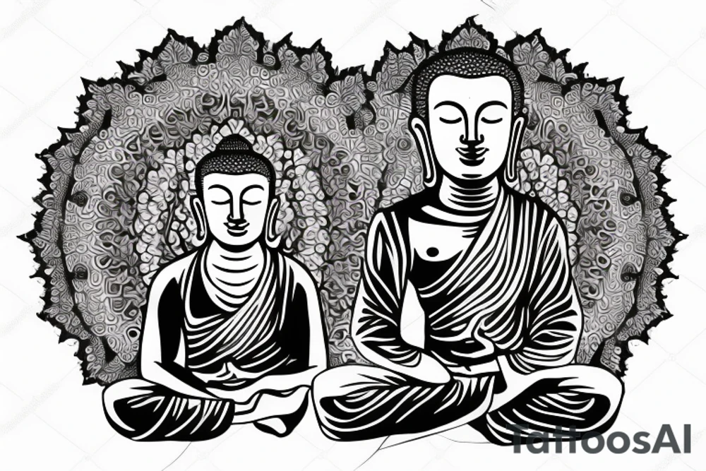Budda meditating tattoo idea
