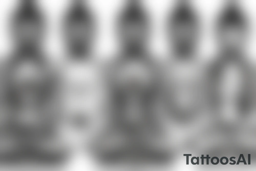 Budda meditating tattoo idea