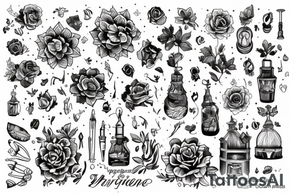 Медуза гаргона из разбитых зеркал tattoo idea