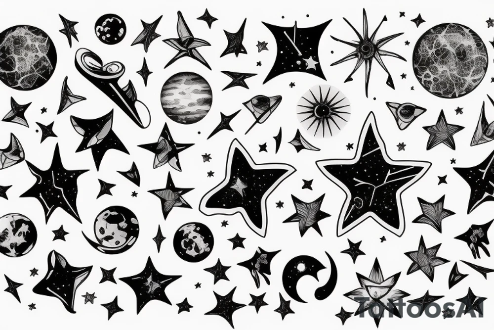 Stars astronomy tattoo idea